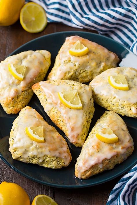 Petite Lemon Poppy Seed Scones | Cooking Classy Pumpkin Scones Starbucks, Lemon Poppyseed Scones, Lemon Poppy Seed Scones, Mother's Day Brunch Menu, Lemon Poppy Seed Bread, Vanilla Bean Scones, Poppy Seed Bread, Lemon Poppyseed Bread, Cranberry Orange Scones