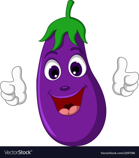 Cartoon eggplant giving thumbs up Royalty Free Vector Image Vegetable Cartoon, Fruit Cartoon, Puppet Crafts, Cartoons Png, Decorate Notebook, Animal Sketches, Fruit Art, Color Pencil Art, Art Drawings For Kids