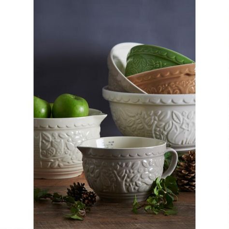 Mason Cash Cream In the Forest All Purpose Bowls 3 Piece Set - v5 Batter Mix, Cream Bedding, Mason Cash, Measuring Cups Set, Batter Bowl, Ceramic Jug, Mixing Bowls Set, Mixing Bowls, Folk Tales