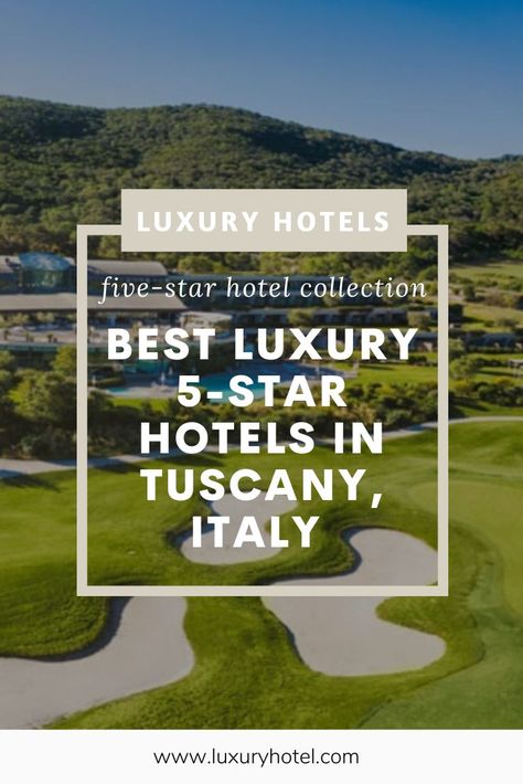 The best luxury 5-star hotels and resorts in Tuscany, Italy. Explore the Italian countryside with its beautiful views of the rolling Tuscan hills, vineyards, and rugged mountains. The region is dotted with charming art towns and medieval villages. #luxuryhotel #luxury #hotel #italy #italyhotel #tuscany #italyvacation #travelitaly #countryside #aesthetic Hotels In Tuscany, Countryside Aesthetic, Italy Hotels, Most Luxurious Hotels, Italian Countryside, Five Star Hotel, Hotel Collection, Italy Vacation, Tuscany Italy