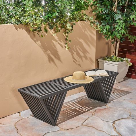 Curved outdoor benches