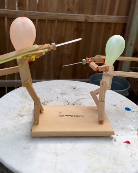 Wooden Fighting Dolls game | I NEED this samurai game 😮🗡🎈 | By LADbible - Facebook Handmade Games, Balloon Toys, Doll Games, Family Fun Games, Diy Crafts For Kids Easy, Fun Easy Crafts, Diy Home Crafts, Diy Toys, Diy Crafts For Kids