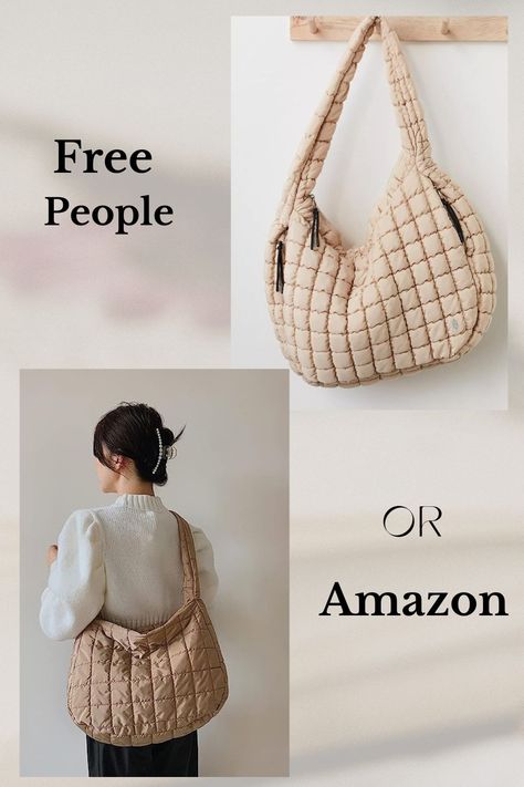 Free People Quilted Carryall, Free People Quilted Bag, Quilted Bag Outfit, Crossbody Bag Outfit, Quilted Shoulder Bag, Quilted Tote Bags, Lightweight Quilt, Quilted Crossbody Bag, Quilted Totes