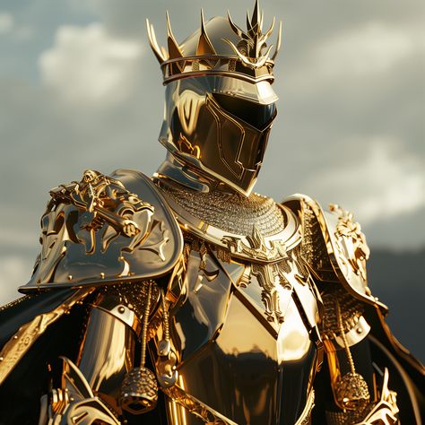 Golden Armour, Gold Armour, Gold Knight, Golden Knight, Golden Armor, Golden Warriors, Gold Armor, Warrior Concept Art, Android Art