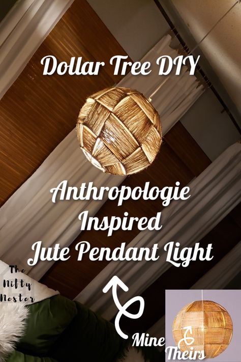 Diy Wicker Light Fixture, Diy Rope Pendant Light Shade, Dollar Tree Hanging Light, Boho Lights Diy, Diy Basket Pendant Light Lamp Shades, Pendant Lamps Living Room, Diy Boho Lighting, Dollar Tree Lamp Shade, Diy Pendant Light Shade How To Make