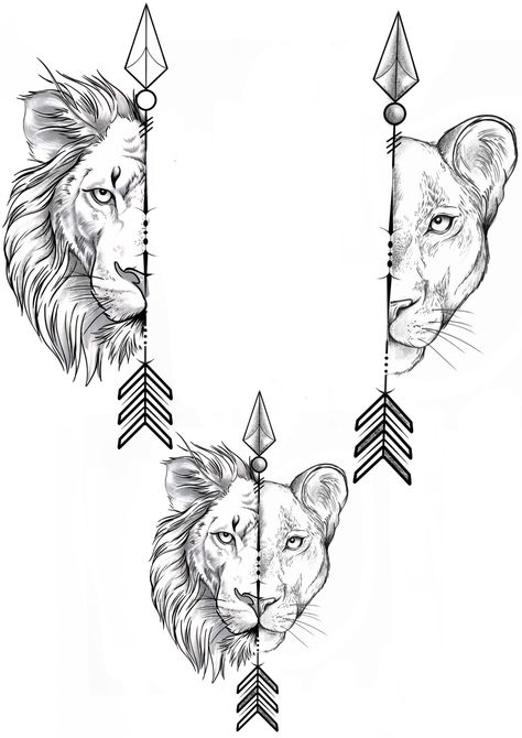 Female Lion Tattoo, Tattoo Mafia, Big Cat Tattoo, Petit Tattoo, Lion Head Tattoos, Rune Tattoo, Leo Tattoos, Lion Tattoo Design, Cartoon Character Tattoos