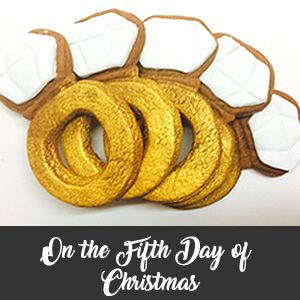 On the Fifth Day of Christmas my true love gave to me.. Five Golden Rings 5 Golden Rings Christmas Ideas, 5 Gold Rings, Five Gold Rings, Five Golden Rings, Professional Art Supplies, My True Love, Golden Rings, Twelve Days Of Christmas, Golden Ring