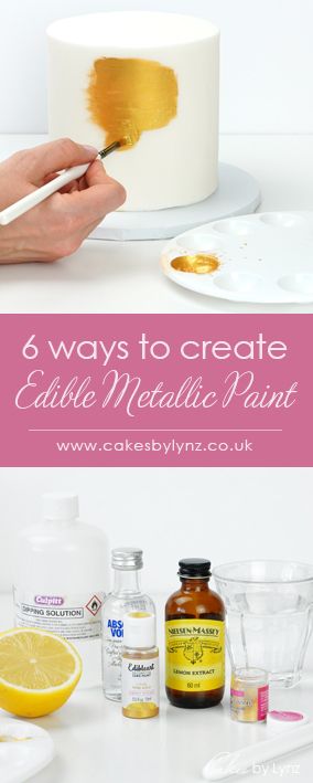 Best 6 ways To create edible metallic paint for your cakes How To Use Luster Dust Royal Icing, Metallic Drip Cake, How To Make Metallic Gold Royal Icing, How To Use Gold Dust On Cake, How To Make Edible Gold Paint, How To Make Edible Paint, How To Paint Fondant, How To Make Gold Drip Icing, How To Make Gold Royal Icing