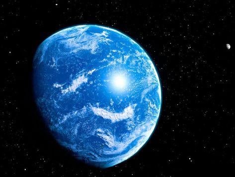 Earth used to be a 'waterworld' covered in a global ocean Ocean Planet, Underwater City, Planet Ocean, Blue Planet, Ocean Sky, Sky News, The Earth, Dragon Ball, Art Reference