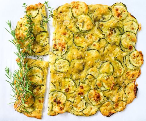 Recipe: A rustic Italian tart recipe for scarpaccia mixes zucchini in a batter without eggs, milk, or cheese - The Boston Globe Zucchini Tart, Italian Zucchini, Rustic Italian, Tart Recipe, Fresh Rosemary, Tart Recipes, Healthy Pregnancy, Sans Gluten, Cooking Tips