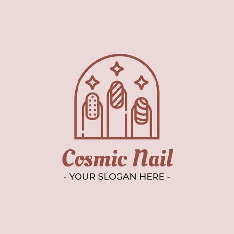 Aesthetic Cosmic Nail Salon Logo Logos For Nail Salon, Nail Salon Logo Design, Nail Salon Logo, Cosmic Nails, Nails Logo, Salon Logo Design, Home Nail Salon, Graphic Design Tutorials Learning, Nail Logo