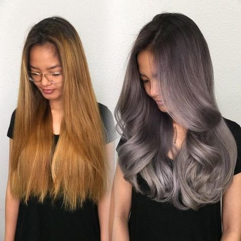 Hair Color Ideas For Autumn, Dark Brown Balayage Hair, Brown Balayage Hair, Hairstyles Christmas, Guytang Mydentity, Ash Blond, Hair Recipes, Dark Brown Balayage, Grey Ombre Hair