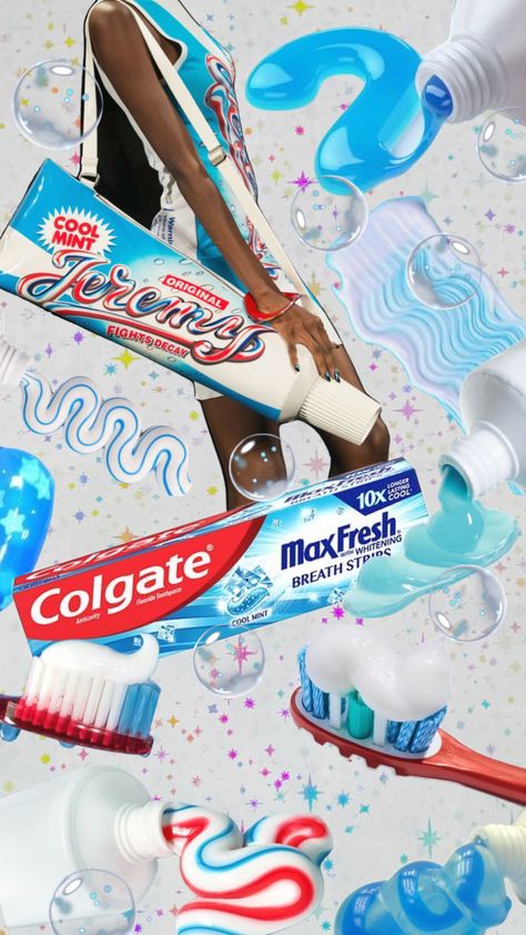 #toothpaste #random #creative Toothpaste Aesthetic, Colgate Toothpaste, Teeth Whitening, Toothpaste, Typography