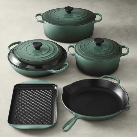 Le Creuset Signature Cast-Iron 8-Piece Cookware Set | Williams Sonoma Le Creuset Cookware, Enameled Cast Iron Cookware, Gas Stoves, Pots And Pans Sets, Pip Studio, Enameled Cast Iron, Cast Iron Cookware, Cookware Sets, Kitchen Themes