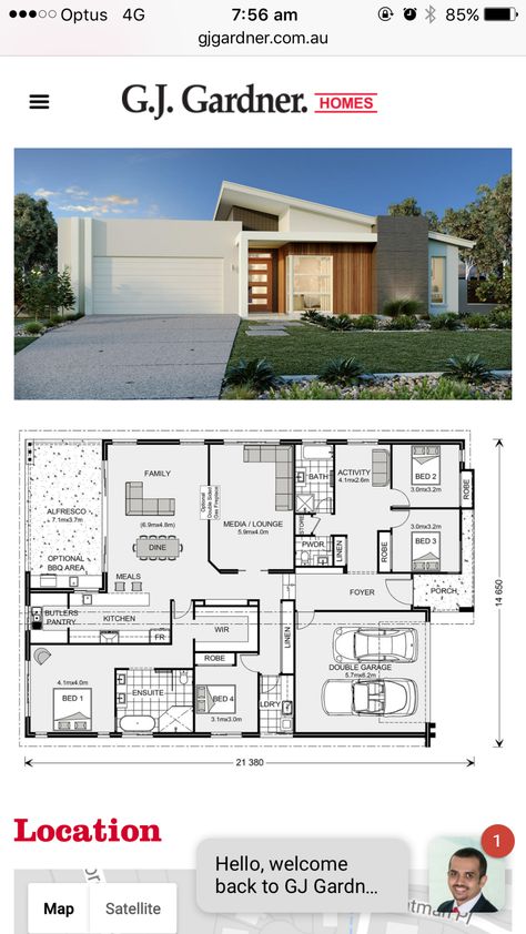 House Placement On Land, Mid Century Modern House Plans, Bungalow Floor Plans, Narrow Lot House Plans, 4 Bedroom House Plans, House Plan Gallery, Modern Style House Plans, Home Design Floor Plans, House Construction Plan