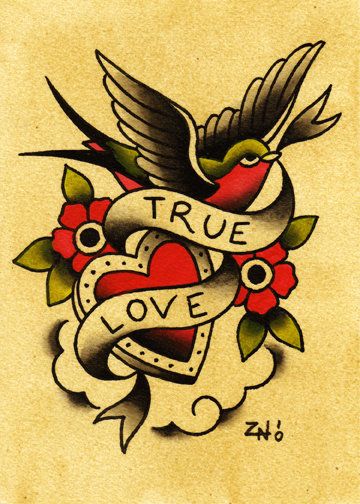 tattoo history,tattoo photos, and other interesting tidbits Traditional Tattoo Names, Traditional Tattoo Love, Scroll Tattoos, Heart Tattoos With Names, True Love Tattoo, Traditional Heart Tattoos, Love Heart Tattoo, Americana Tattoo, Traditional Tattoo Old School