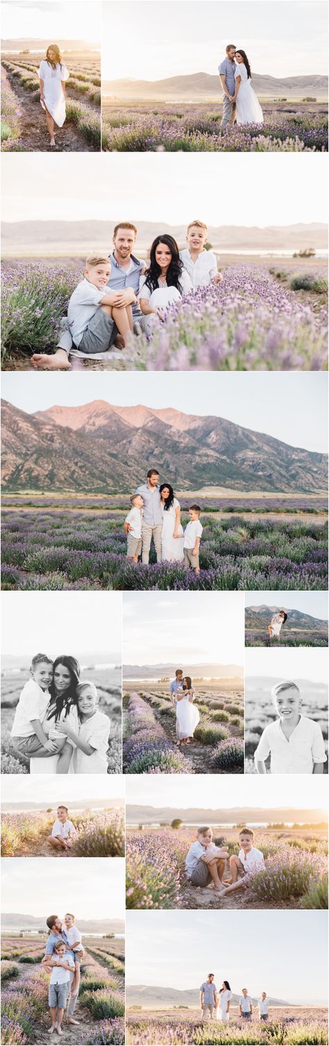 Mona Utah Lavender Fields Family Photographer Lavender Field Outfit Ideas, Lavender Farm Photoshoot Outfit, Lavender Family Photos, Lavendar Photoshoot Lavender Fields Family, Lavender Field Family Photoshoot, Lavender Family Pictures Outfits, Lavender Family Photoshoot, Lavander Photoshoot, Mona Lavender