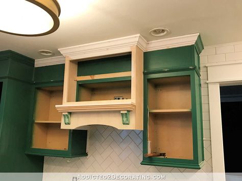 English Cottage Range Hood, Easy Diy Range Hood Cover, Diy Wood Range Hood Cover, Replacing Microwave With Range Hood, Faux Range Hood, Wood Stove Hood, Wood Range Hood Diy, Diy Vent Hood Cover, Diy Range Hood Cover