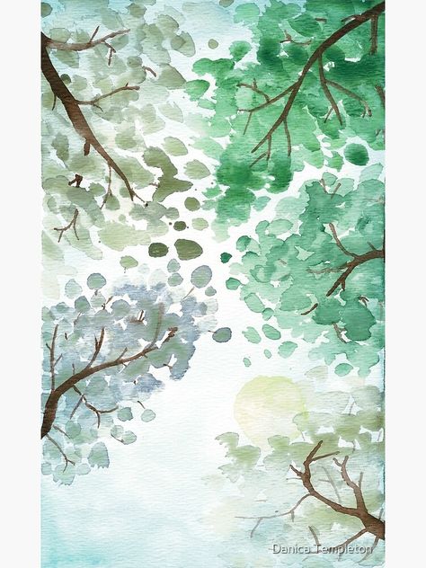 Komorebi Art, Sky Watercolor, Copic Art, Watercolor Poster, Green Watercolor, Fun Design, Art Tips, Copic, Journal Ideas