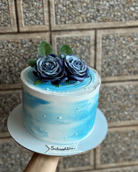 Shade of blue.💙 #cake #aesthetic #fyp #explore #fazidelights Blue Cake Aesthetic, Shades Of Blue Cake, Art Birthday Cake, Aesthetic Cake, Cake Aesthetic, Blue Cakes, Shade Of Blue, Art Birthday, Blue Aesthetic