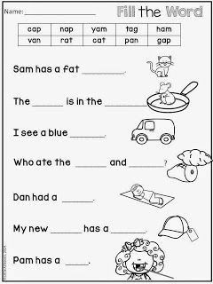 Language Art Worksheets For Kindergarten, Language Arts For Kindergarten, 2nd Grade Language Arts Worksheets Free Printable, Sentences For Kindergarten, First Grade Reading Comprehension, Reading Comprehension For Kids, English Grammar For Kids, Cvc Words Kindergarten, Kindergarten Phonics Worksheets