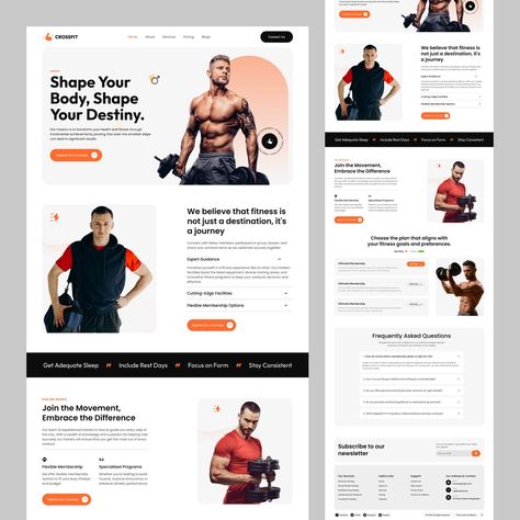 GYM Landing Page Design For Better View👇 Dribbble: https://dribbble.com/shots/24338208-GYM-Landing-Page-Design - Oripio is a product design agency focusing on UI/UX design, Web Development & branding✌️ Let's discuss👇 Email: contact@oripio.com WhatsApp: +8801701-253995 Follow us on other platforms: links.oripio.com/all Explore more design 👉 https://dribbble.com/oripio #Website #oripio #ui #landingpage #homepagedesign #Figma #uxui #Digitalagency #webdesigner #websitedesign #dashboardui Gym Website Design, Fitness Landing Page, Landing Ideas, Fitness Site, Product Landing Page, Gym Supplements, Cold Email, Apps Design, Ui Design Website