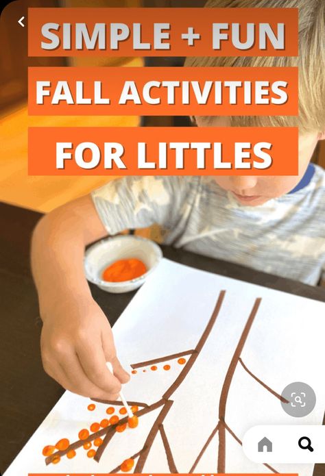 Fall Crafts Daycare, Easy Fall Activities, Fall Activities For Toddlers, Fall Preschool Activities, Toddler Arts And Crafts, Fun Fall Activities, Autumn Activities For Kids, Fall Preschool, Daycare Activities