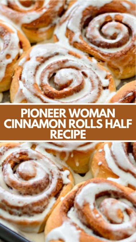 This Pioneer Woman Cinnamon Rolls Half Recipe gives you the same soft, gooey, and delicious cinnamon rolls as the original, but scaled down to make about 20-25 rolls.

It’s perfect for smaller gatherings, cozy weekends, or whenever you’re craving a sweet treat without making a huge batch. Topped with a rich maple frosting, these rolls are sure to satisfy any sweet tooth! Rees Famous Cinnamon Rolls, Big Batch Cinnamon Rolls Homemade, Carters Blonde Cinnamon Rolls Half Batch, Preppy Kitchen Cinnamon Rolls, Cinnamon Bun Toppings, Small Batch Overnight Cinnamon Rolls, No Egg Cinnamon Rolls, Quick Yeast Cinnamon Rolls, Cinnamon Rolls Homemade Pioneer Woman