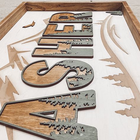 New Beginnings Wood Sign, Things To Make With A Cnc Machine, Wood Panel Projects, Wooden Lazer Ideas, Wood Laser Machine, Woodworking Laser Projects, Engraving Craft Ideas, Nursery Decor Signs, Diy Wood Laser Projects