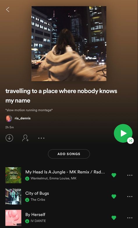 Main Spotify Playlist Names, Songs For Night Time, Best Spotify Songs, Music For Playlist, Main Character Playlist Names, Aesthetic Playlists Spotify, Night Time Playlist, Main Character Playlist, New Music Playlist