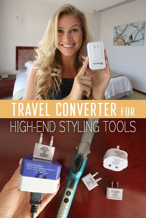 I’d love to bring my hair tools on the road, but there’s never been a converter that can handle them… until now. This is the first converter that can work around the world with my high-end styling tools! @ConairBeauty #ad Makeup Tools Photography, Travel Hairstyles, High End Makeup, Reality Television, Cruise Travel, Travel Beauty, Packing Light, Travel Information, Leather Travel