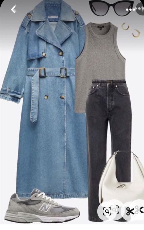 Denim Trench Coat Outfit, Denim Coat Outfit, Fall Jackets Outfit, Trench Coat Outfit, Jean Jacket Outfits, Denim Trench Coat, Denim Jacket Outfit, Estilo Hippie, Coat Outfit