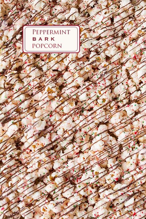 Popcorn Bark, Peppermint Popcorn, Aka Christmas, Christmas Crunch, Christmas Popcorn, Christmas Food Gifts, Bark Recipe, Popcorn Recipes, Peppermint Bark