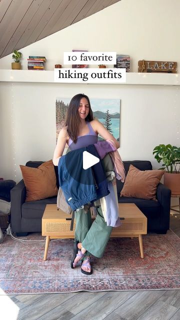 Zoe Peterson & Kelby Jecker | Adventure Lovers on Instagram: "My favorite hiking pants & shirts 👇🏼

Save this for future reference!!

I have spent years looking for hiking clothing I love and feel good in, and I finally feel like I’ve found staple pieces that I’m obsessed with!!

Here are the outfits: 

1. @alderapparel X @chacofootwear Racerback Tank Top (has a sports bra!) ADVENTUREADDICTS15 for 15% off alder!
@outdoorvoices rectrek cargo pants (these have been discontinued but I found some left at the link in my bio, I hope they bring them back!! 😭)
@alderapparel X @chacofootwear sandals!

2. @rei sahara shade hoodie (an essential for summer and protecting your skin)
@stio cutbank shorts (code ADVENTUREADDICTS to get 20% off Stio!)
@nike Zegama trail runners

3. @seniqbrand Oasis Tan Hiking Pants Outfit, Hiking Cargo Pants, Hiking Outfit Summer, Hiking Clothing, Summer Hiking Outfit, Trail Runners, Hiking Pants, Hiking Outfit, Sneakers Outfit