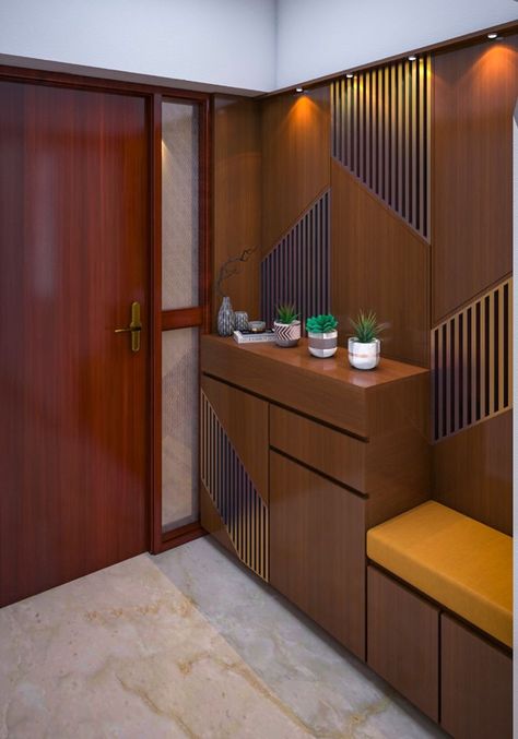 Flat Entrance Design With Shoe Rack, Entrance Door Design With Shoe Rack, Shoe Rack Outside Main Door Entrance, Flat Main Door Design Entrance With Shoe Rack, Foyer Ideas Entryway Indian Modern, Entrance Foyer Shoe Rack Design, Shoe Rack Outside Main Door, Entrance Shoe Storage Ideas Modern, Foyer Entrance Ideas