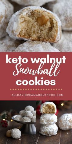 Snowball Cookies Recipe, Snowball Cookie, Galletas Keto, Low Carb Christmas, Snowball Cookie Recipe, Keto Christmas Cookies, Keto Holiday Recipes, Keto Cookie Recipes, Keto Holiday