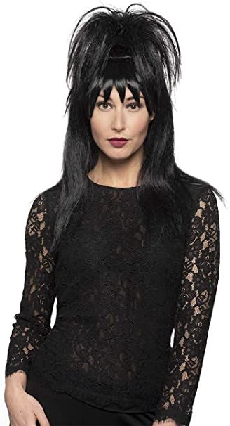 Amazon.com: Enigma Wigs womens Goth Lydi Costume Accessories, Black, One size fits all US: Clothing Beetlejuice Wig, Lydia Beetlejuice, Goth Costume, Waist Length Hair, Sew In Hair Extensions, Blonde Ponytail, White Blonde Hair, Pink Wig, White Blonde