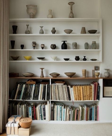 Dreamy Apartment, Art Gallery London, Minimalism Living, Dreamy Interiors, Warm Minimalism, Pinterest Room, Modern Art Gallery, Secret Space, Shelf Styling