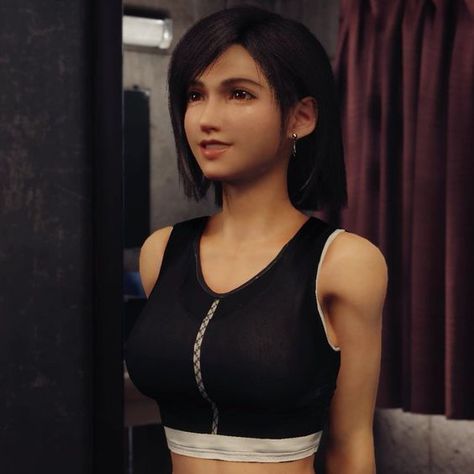 Gaming Girls, Ffvii Rebirth, 3d Karakter, Cloud And Tifa, Final Fantasy Collection, Tifa Lockhart, Hair Icon, Final Fantasy Art, Long Black Hair