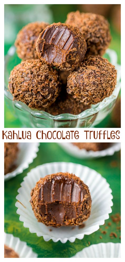 Kahlua Truffles, Dessert Truffles, Baker By Nature, Candy Truffles, Truffle Recipe Chocolate, Truffle Recipe, Hello Lovely, Homemade Candies, Köstliche Desserts