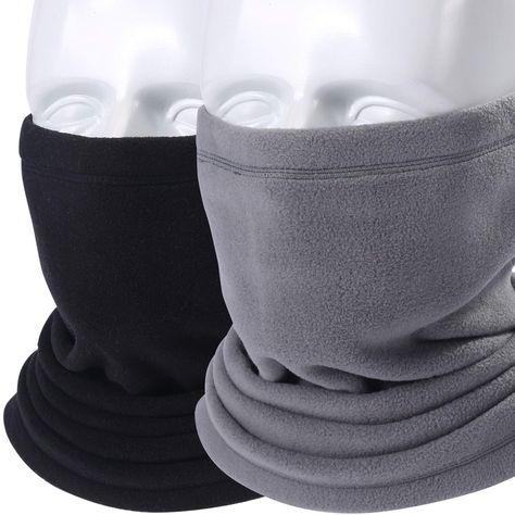 AXBXCX Neck Warmer Gaiter - Windproof Ski Mask - Cold Weather Face Motorcycle Mask Thermal Scarf Winter for Running Snowboarding Fishing Hunting Off-Roading Black + Gray Motorcycle Mask, Mermaid Hat, Mens Cashmere Scarf, Winter Face, Tube Scarf, Off Roading, Fall Scarves, Ski Mask, Neck Gaiters