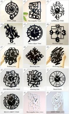 Modern Wall Clock Design, Wood Clock Design, Record Crafts, Handmade Wall Clocks, Wall Decor Crafts, Diy Clock Wall, Metal Clock, Wall Clock Design, Modern Clock