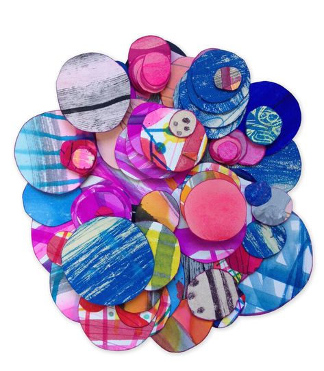 art — Kara Kramer Uppercase Magazine, Gelli Printing Art, Watercolor Circles, Altered Book Art, Gelli Printing, Manhattan Toy, Circle Art, Design Guide, Altered Books