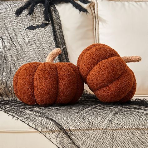 PRICES MAY VARY. 【 Pumpkin Shaped Pillow】Our pumpkin pillow is designed in the classic shape of a pumpkin, creative and funny,with bright colors,Ultra soft Teddy fleece material, filled with PP cotton, which is fluffy and soft a representative element of Halloween and Thanksgiving, but also applies to everyday room decoration,can add charms to your home or party and create a holiday atmosphere in this fall season Package Comes: you will receive 2 pieces pumpkin pillows pumpkin pillow measures ap Couch Fall Decor, Bedroom Vanity Set, Pumpkin Ring, Decorative Pumpkin, Pumpkin Pillow, Fall Pillow, Pillow Bedroom, Halloween Pillow, Boo Basket