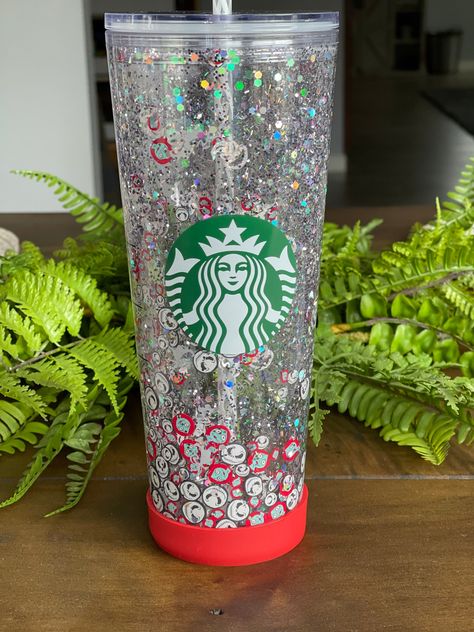 Pink Drink Starbucks, Christmas Starbucks, Snowglobe Tumbler, Starbucks Venti, Pink Drinks, Starbucks Tumbler, Personalized Cups, Starbucks Hot, Arizona Tea