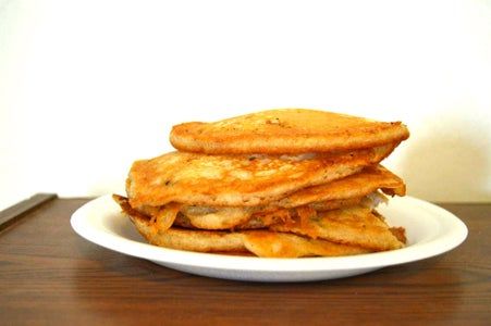 Fried Pancake Batter, Fried Pancake Pockets, What Else Can You Make With Pancake Batter, Deep Fried Pancakes, Donuts Out Of Pancake Batter, Fried Pancakes, Cooking Pancakes, How To Cook Pancakes, Chicken Quesadilla Recipe