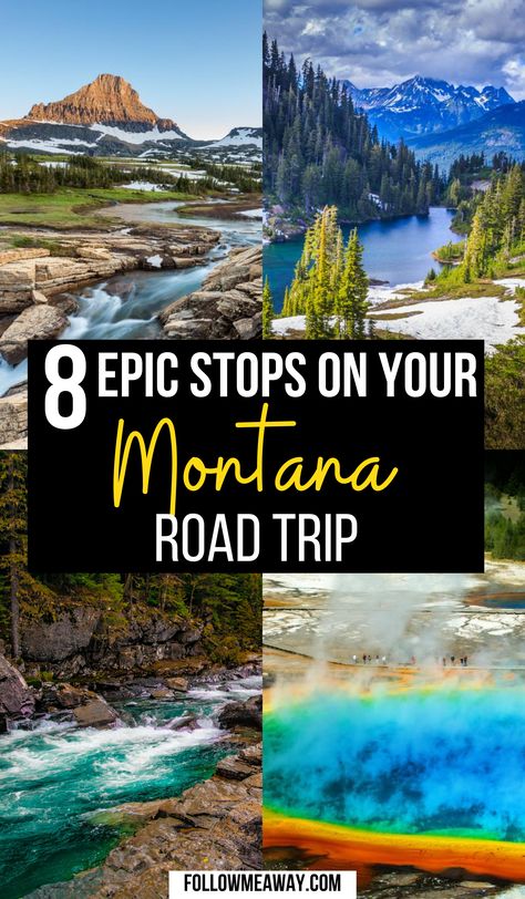 Head to Montana? Make note of these 8 epic stops Montana Travel Itinerary, Best National Park Road Trips, Trips To Montana, Montana Trip Itinerary, Montana Yellowstone National Park, Montana Camping Road Trips, Trips Out West Itinerary, Oregon To Montana Road Trip, Utah Wyoming Montana Road Trip