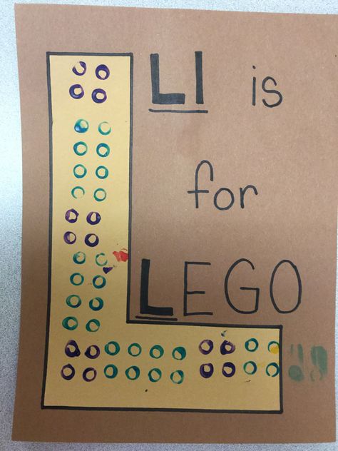 Crafts For Letter L Preschool, Painting With Legos Preschool, Letter L Sensory Activities, Prek Letter L Activities, The Letter L Crafts Preschool, L Is For Preschool Craft, L Craft Preschool, L Letter Craft Preschool, L Is For Craft Preschool