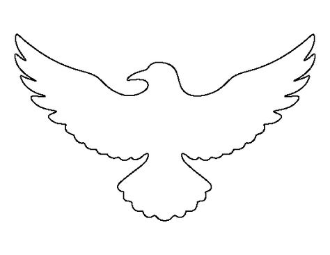 Flying raven pattern. Use the printable outline for crafts, creating stencils, scrapbooking, and more. Free PDF template to download and print at http://patternuniverse.com/download/flying-raven-pattern/ Raven Template Free Printable, Raven Template, Raven Outline, Eagle Outline, Animal Outline, Bird Template, Bird Wings, Nativity Crafts, Outline Drawings