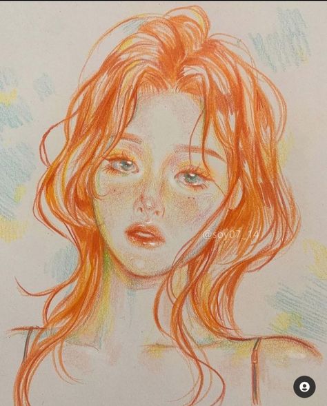 Prisma Color Drawings Ideas, Hair Drawing Color, How To Color Skin With Colored Pencils, Pencil Sketch Images, Animation Art Sketches, Little Drawings, Doodle Ideas, Color Pencils, Color Pencil Art